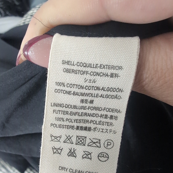 Women's Black and White Plaid Coat - Picture 2 of 4